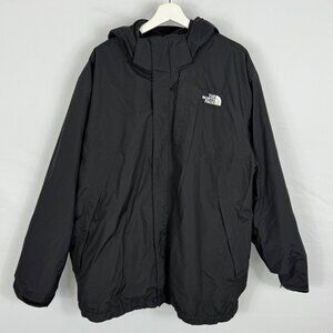The North Face 2-in-1 Coat Jacket Men's XXXL Black DryVent Hooded Waterproof